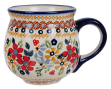 Mug, Belly Mug, 10 oz Medium in "Ruby Duet" by Manufaktura | K090S-DPLC