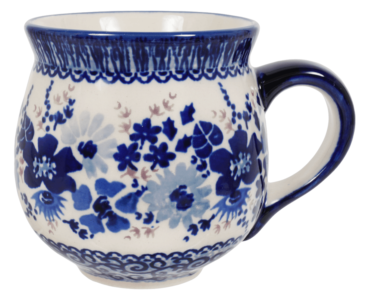 Mug, Belly Mug, 10oz Medium in "Blue Life" by Manufaktura | K090S-EO39