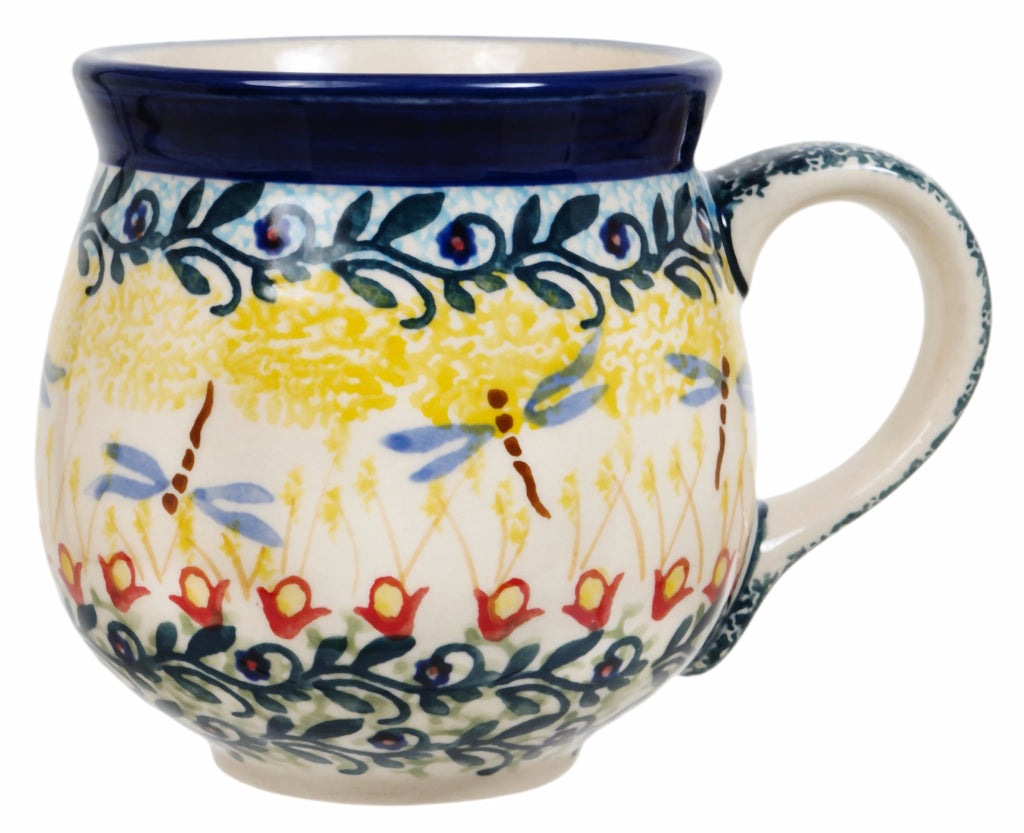 Mug, Belly Mug, 10oz Medium in "Dragonfly Delight" by Manufaktura | K090S-JZ36