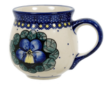 Mug, Belly Mug, 10oz Medium in "Pansies" by Manufaktura | K090S-JZB