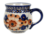 Mug, Belly Mug, 10oz Medium in "Bouquet in a Basket" by Manufaktura | K090S-JZK