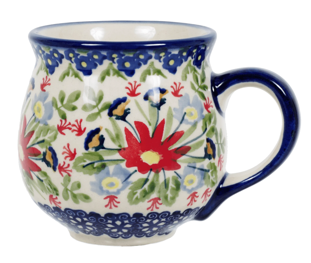 Mug, Belly Mug, 10oz Medium in "Floral Fantasy" by Manufaktura | K090S-P260