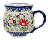 Mug, Belly Mug, 10oz Medium in "Floral Fantasy" by Manufaktura | K090S-P260