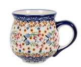 Mug, Belly Mug, 10oz Medium in "Wildflower Delight" by Manufaktura | K090S-P273