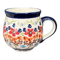 A picture of a Polish Pottery Medium Belly Mug (Stellar Celebration) | K090S-P309 as shown at PolishPotteryOutlet.com/products/the-medium-belly-mug-stellar-celebration-k090s-p309