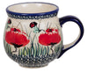 Polish Pottery Medium Belly Mug (Poppy Paradise) | K090S-PD01 at PolishPotteryOutlet.com