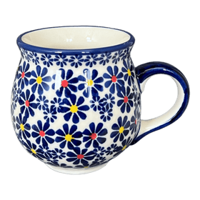 Polish Pottery Medium Belly Mug (Field of Daisies) | K090S-S001 Additional Image at PolishPotteryOutlet.com