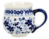 Mug, Belly Mug, 10oz Medium in "Duet in Blue" by Manufaktura | K090S-SB01