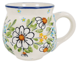 Mug, Belly Mug, 10oz Medium in "Daisy Bouquet" by Manufaktura | K090S-TAB3