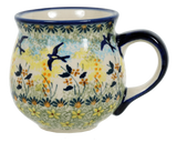 Mug, Belly Mug, 10 oz Medium in "Soaring Swallows" by Manufaktura | K090S-WK57