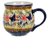 Mug, Belly Mug, 10 oz Medium in "Butterfly Bliss" by Manufaktura | K090S-WK73