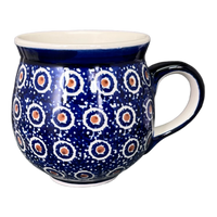 A picture of a Polish Pottery Medium Belly Mug (Bonbons) | K090T-2 as shown at PolishPotteryOutlet.com/products/the-medium-belly-mug-2-k090t-2
