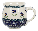 Mug, Belly Mug, 10 oz Medium in "Forget Me Not" by Manufaktura | K090T-ASS