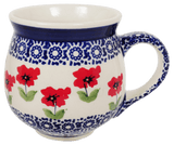 Mug, Belly Mug, 10 oz Medium in "Poppy Garden" by Manufaktura | K090T-EJ01