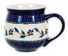 Polish Pottery Medium Belly Mug (Morning Glory) | K090T-GI at PolishPotteryOutlet.com