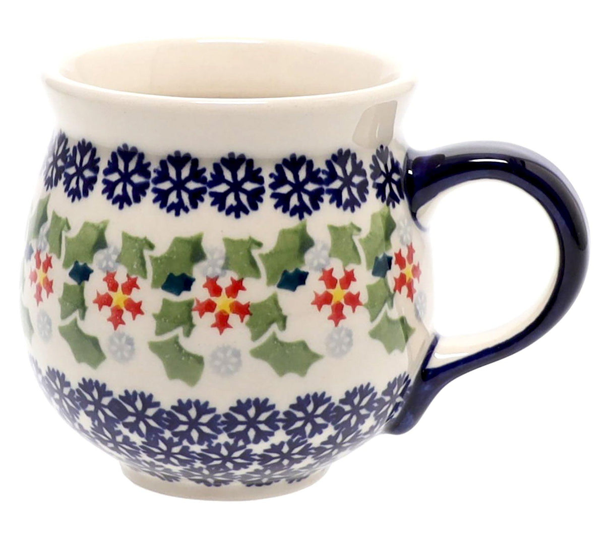 Mug, Belly Mug, 10 oz Medium in "Holly In Bloom" by Manufaktura | K090T-IN13