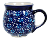 Mug, Belly Mug, 10 oz Medium in "Blue on Blue" by Manufaktura | K090T-J109