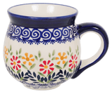 Mug, Belly Mug, 10oz Medium in "Flower Power" by Manufaktura | K090T-JS14