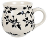 Polish Pottery The Medium Belly Mug (Black Spray) | K090T-LISC at PolishPotteryOutlet.com