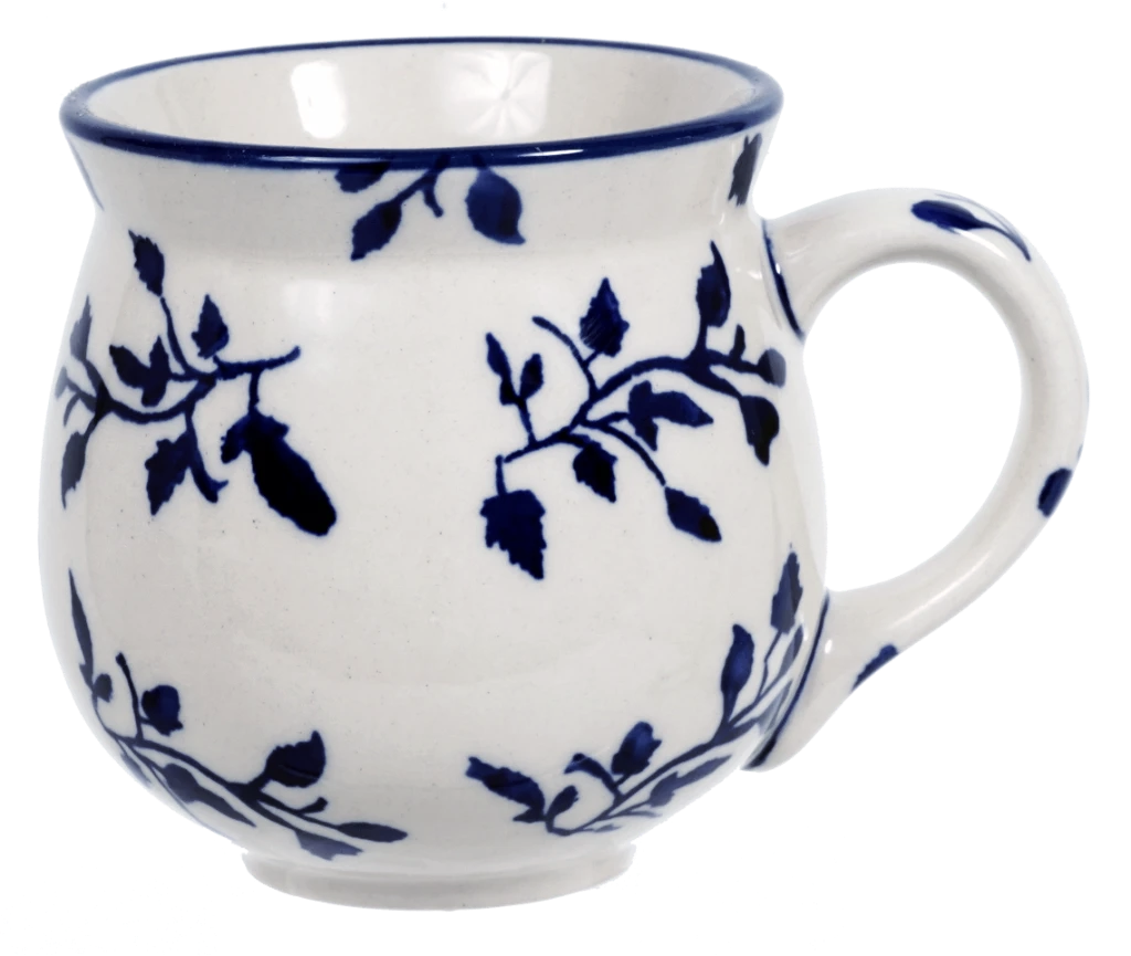 Mug, Belly Mug, 10oz Medium in "Blue Spray" by Manufaktura | K090T-LISK