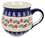 Mug, Belly Mug, 10 oz Medium in "Holiday Cheer" by Manufaktura | K090T-NOS2