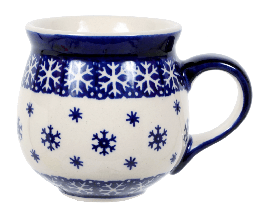 Mug, Belly Mug, 10oz Medium in "Snow Drift" by Manufaktura | K090T-PZ