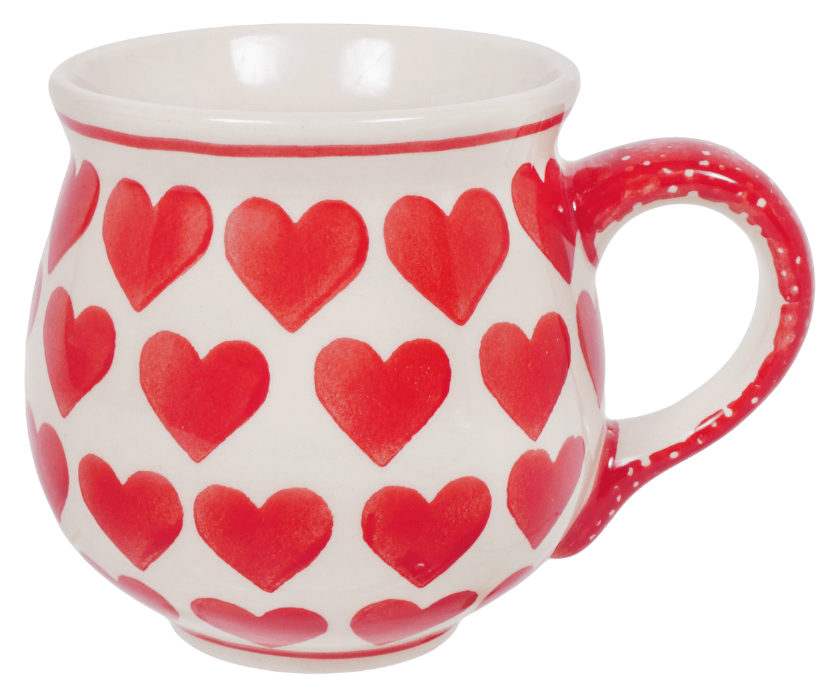 Mug, Belly Mug, 10oz Medium in "Whole Hearted Red" by Manufaktura | K090T-SEDC