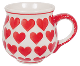 Mug, Belly Mug, 10oz Medium in "Whole Hearted Red" by Manufaktura | K090T-SEDC