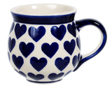 Mug, Belly Mug, 10oz Medium in "Whole Hearted" by Manufaktura | K090T-SEDU