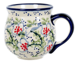 Mug, Belly Mug, 10oz Medium in "Flowers & Lace" by Manufaktura | K090U-P372