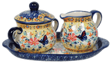 Cream & Sugar Set in "Butterfly Bliss" by Manufaktura | K091S-WK73