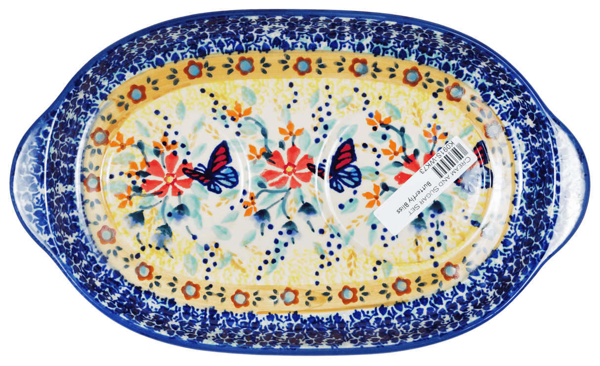 Cream & Sugar Set in "Butterfly Bliss" by Manufaktura | K091S-WK73