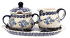 Polish Pottery Cream and Sugar Set (Lily of the Valley) | K091T-ASD at PolishPotteryOutlet.com