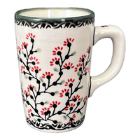 A picture of a Polish Pottery Pluton Mug (Cherry Blossom) | K096S-DPGJ as shown at PolishPotteryOutlet.com/products/pluton-mug-cherry-blossom-k096s-dpgj