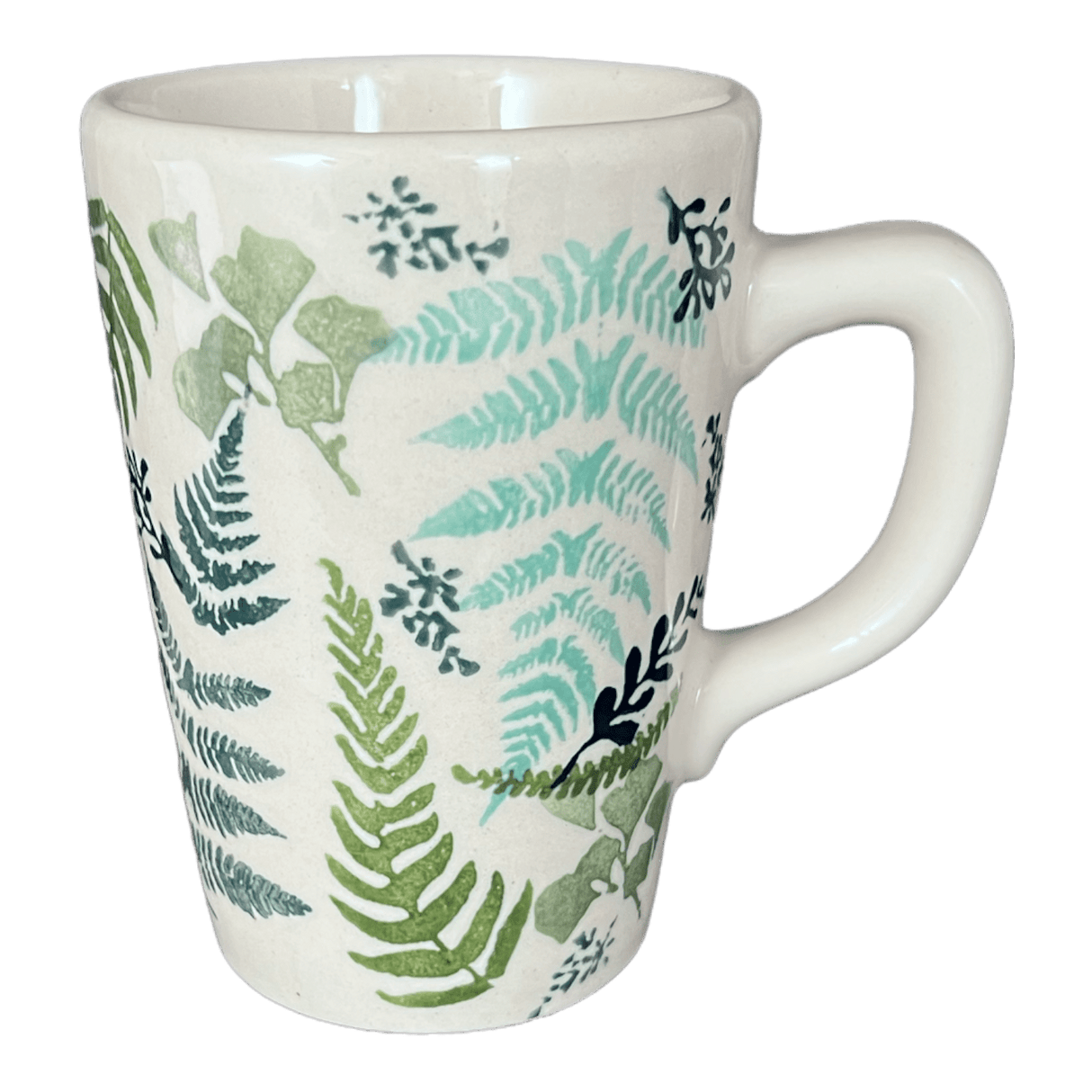 Mug, Pluton Mug, 12 oz in "Scattered Ferns" by Manufaktura | K096S-GZ39