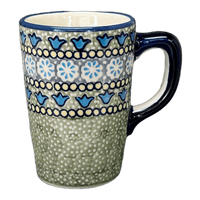 A picture of a Polish Pottery Pluton Mug (Blue Bells) | K096S-KLDN as shown at PolishPotteryOutlet.com/products/pluton-mug-blue-bells-k096s-kldn