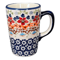 A picture of a Polish Pottery Pluton Mug (Stellar Celebration) | K096S-P309 as shown at PolishPotteryOutlet.com/products/pluton-mug-stellar-celebration-k096s-p309