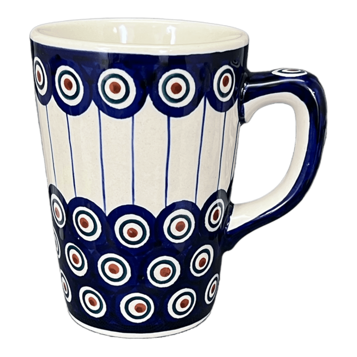 Mug, Pluton Mug, 12 oz in "Peacock in Line" by Manufaktura | K096T-54A