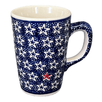 A picture of a Polish Pottery Pluton Mug (Lone Star) | K096T-LG01 as shown at PolishPotteryOutlet.com/products/pluton-mug-lone-star-k096t-lg01