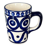 A picture of a Polish Pottery Pluton Mug (Polish Doodle) | K096U-99 as shown at PolishPotteryOutlet.com/products/pluton-mug-polish-doodle-k096u-99