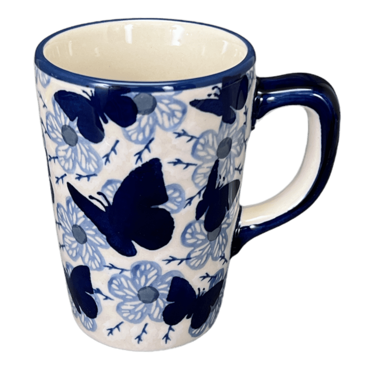 Mug, Pluton Mug, 12 oz in "Blue Butterfly" by Manufaktura | K096U-AS58