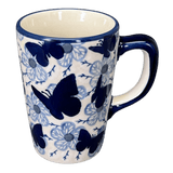 Mug, Pluton Mug, 12 oz in "Blue Butterfly" by Manufaktura | K096U-AS58
