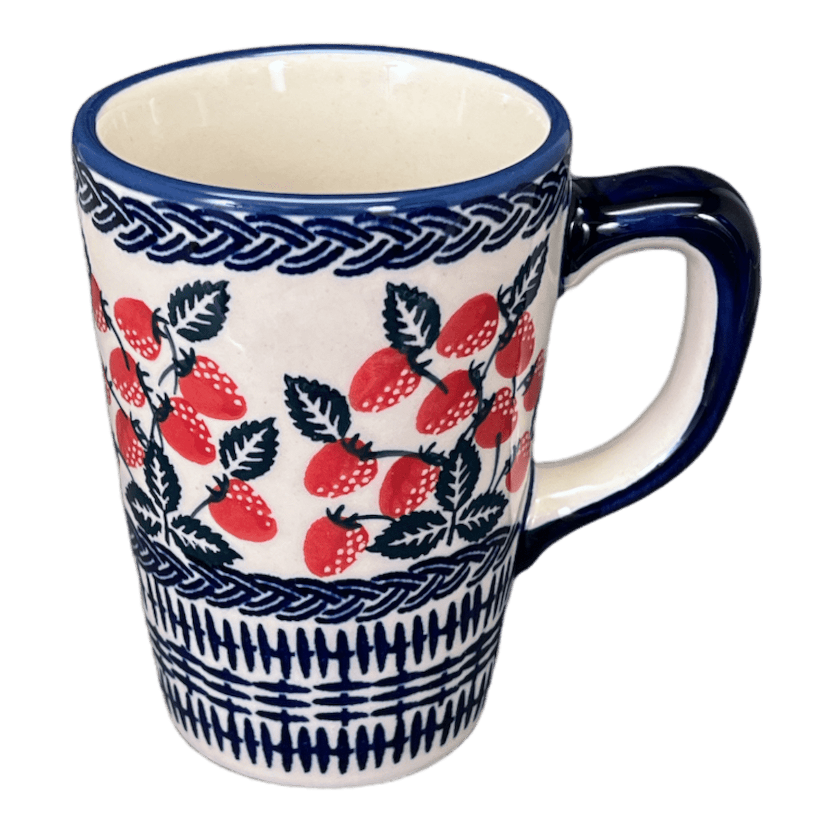 Mug, Pluton Mug, 12 oz in "Fresh Strawberries" by Manufaktura | K096U-AS70