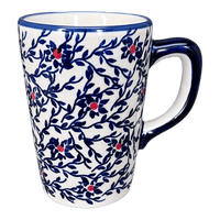 A picture of a Polish Pottery Pluton Mug (Blue Canopy) | K096U-IS04 as shown at PolishPotteryOutlet.com/products/pluton-mug-blue-canopy-k096u-is04