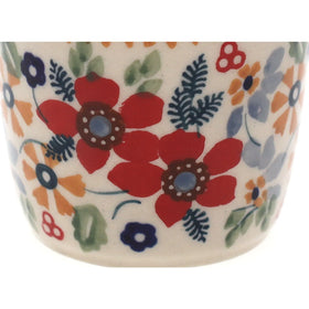 Polish Pottery Cup, Wine Cup, 4 oz in "Ruby Duet" by Manufaktura | K100S-DPLC Additional Image at PolishPotteryOutlet.com