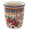 Polish Pottery Cup, Wine Cup, 4 oz in "Ruby Duet" by Manufaktura | K100S-DPLC at PolishPotteryOutlet.com