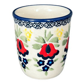 Polish Pottery Wine Cup/Q-Tip Holder (Coral Bells) | K100S-DPSD Additional Image at PolishPotteryOutlet.com