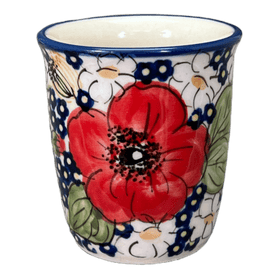 Polish Pottery Wine Cup/Q-Tip Holder (Poppies & Posies) | K100S-IM02 Additional Image at PolishPotteryOutlet.com