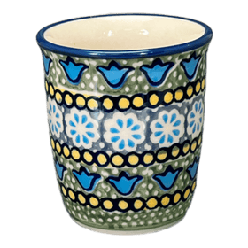 Polish Pottery Wine Cup/Q-Tip Holder (Blue Bells) | K100S-KLDN Additional Image at PolishPotteryOutlet.com