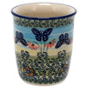 Polish Pottery Wine Cup/Q-Tip Holder (Butterflies in Flight) | K100S-WKM at PolishPotteryOutlet.com